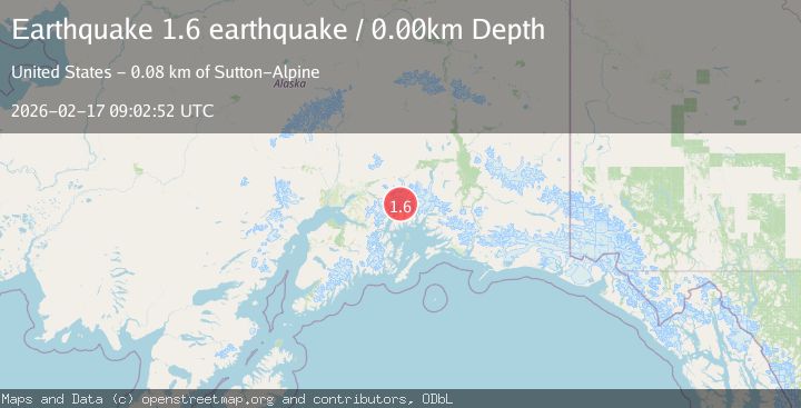 Map of 63 km NW of Tatitlek, Alaska
