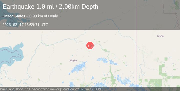Map of 6 km NNE of Four Mile Road, Alaska