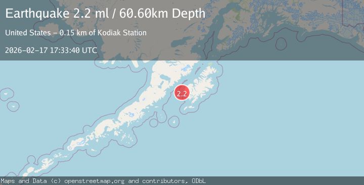 Map of 45 km SW of Karluk, Alaska
