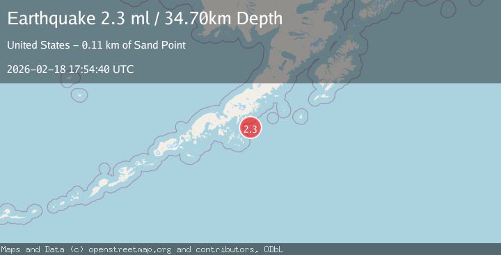 Map of 56 km SSE of Perryville, Alaska