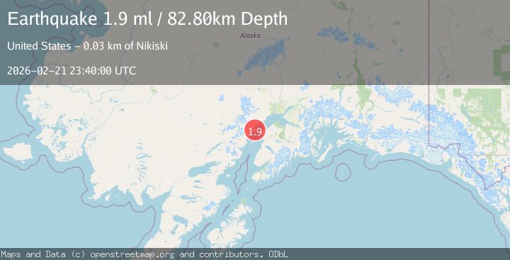 Map of 27 km WNW of Nikiski, Alaska
