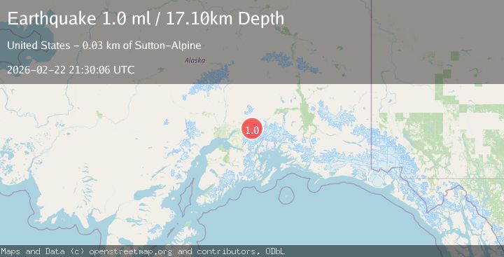 Map of 25 km ENE of Knik River, Alaska