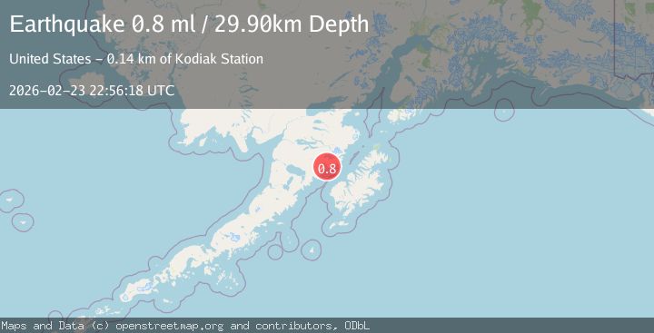 Map of 57 km NNW of Karluk, Alaska