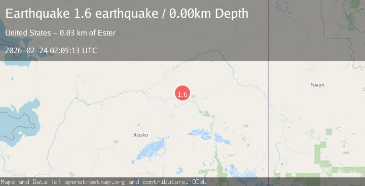 Map of 33 km NW of Ester, Alaska