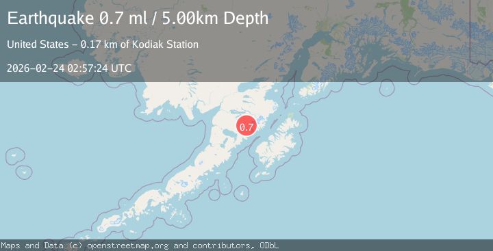 Map of 87 km NW of Karluk, Alaska