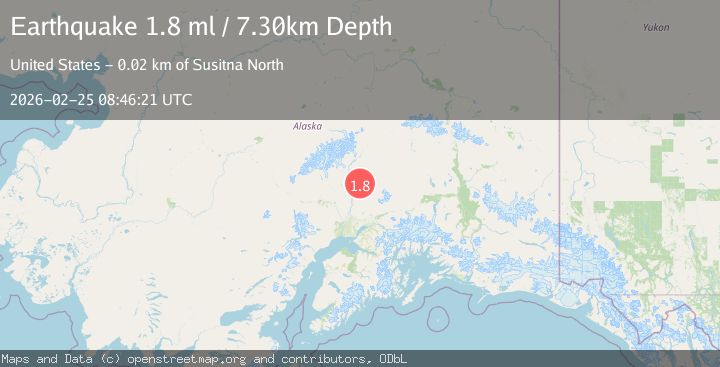 Map of 19 km ENE of Talkeetna, Alaska