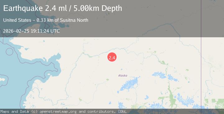 Map of 91 km E of Ruby, Alaska
