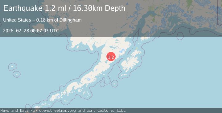 Map of 76 km ESE of Egegik, Alaska