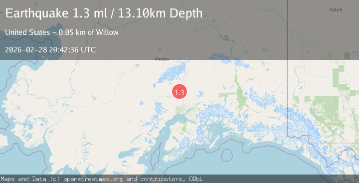 Map of 18 km SW of Trapper Creek, Alaska