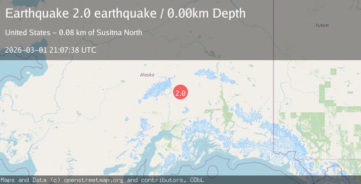 Map of 52 km S of Cantwell, Alaska