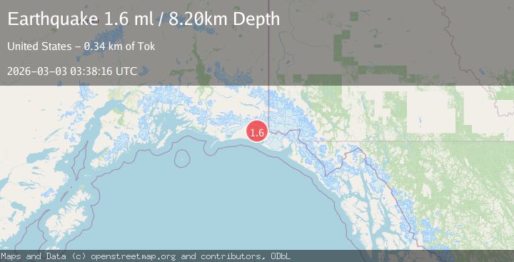 Map of 138 km NW of Yakutat, Alaska