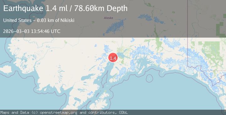 Map of 23 km SW of Tyonek, Alaska