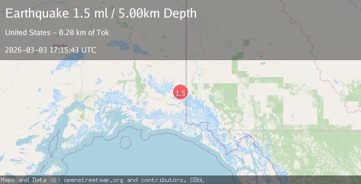 Map of 80 km ENE of McCarthy, Alaska