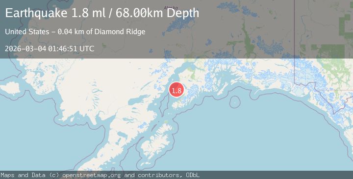 Map of 6 km ESE of Ninilchik, Alaska