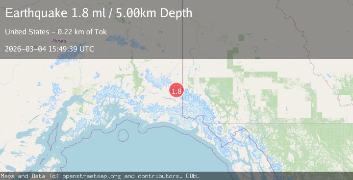 Map of 75 km E of McCarthy, Alaska