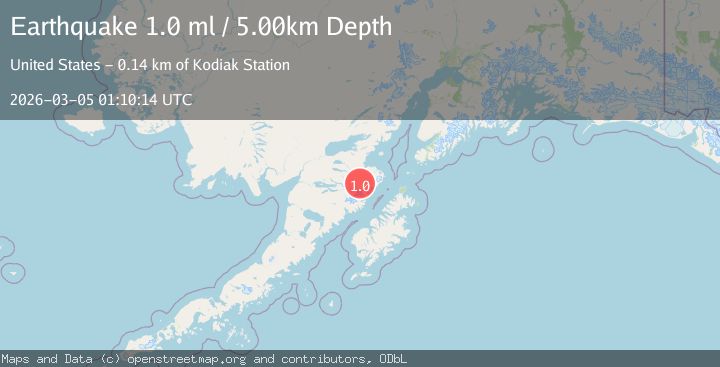 Map of 88 km SSE of Kokhanok, Alaska