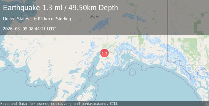 Map of 7 km ESE of Point Possession, Alaska