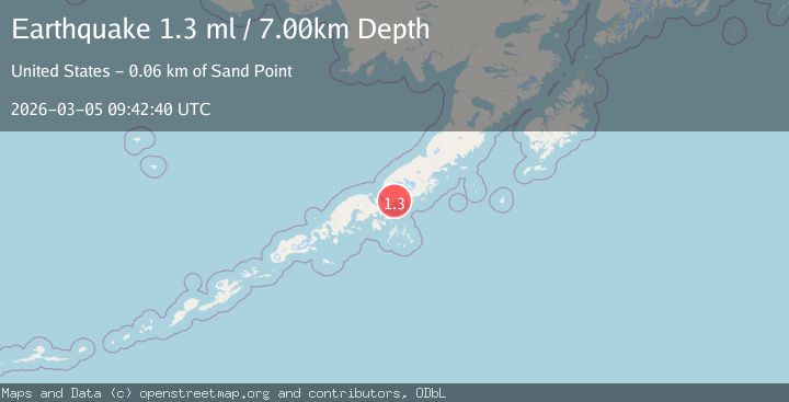 Map of 30 km WSW of Ivanof Bay, Alaska