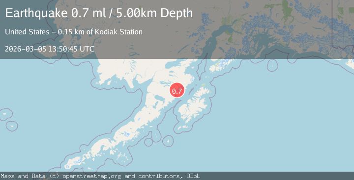 Map of 88 km NNW of Karluk, Alaska