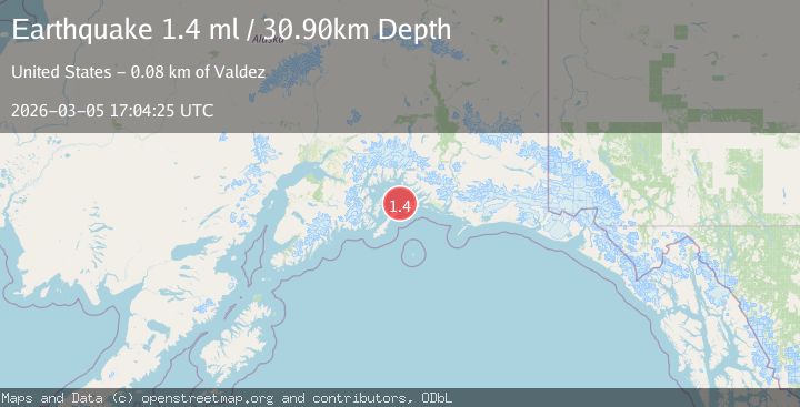 Map of 48 km S of Tatitlek, Alaska