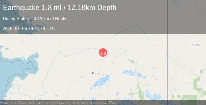 Map of 16 km SW of Manley Hot Springs, Alaska