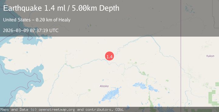 Map of 43 km ENE of Tanana, Alaska
