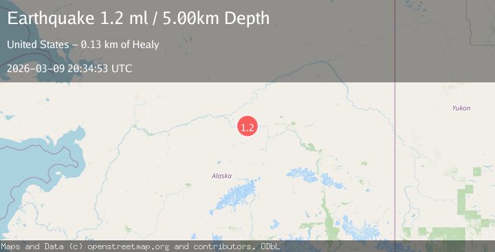 Map of 16 km SE of Manley Hot Springs, Alaska