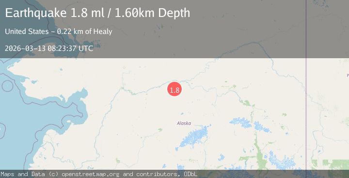 Map of 52 km SW of Tanana, Alaska