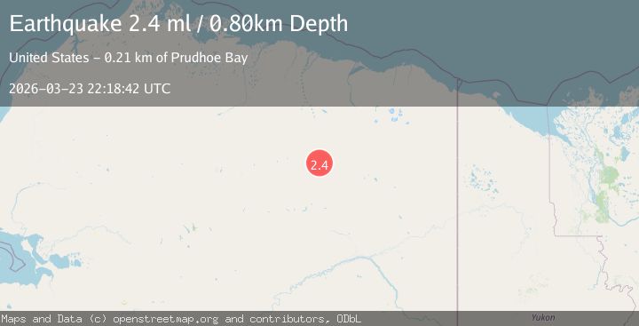 Map of 98 km WNW of Arctic Village, Alaska