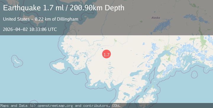 Map of 65 km S of Chuathbaluk, Alaska