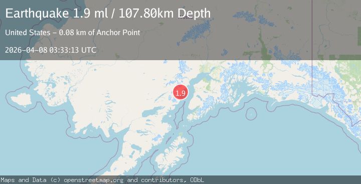 Map of 63 km NW of Ninilchik, Alaska