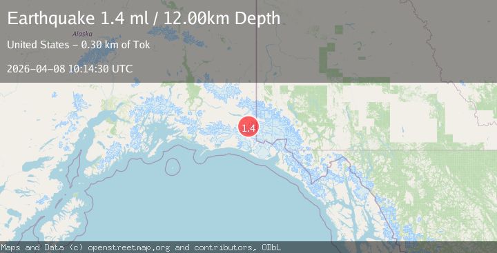 Map of 108 km SE of McCarthy, Alaska