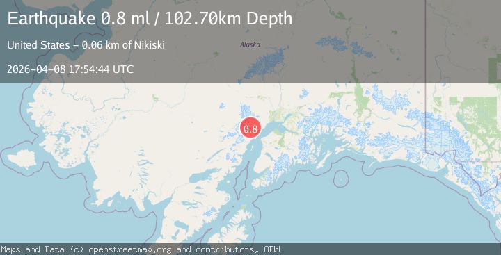 Map of 48 km W of Tyonek, Alaska