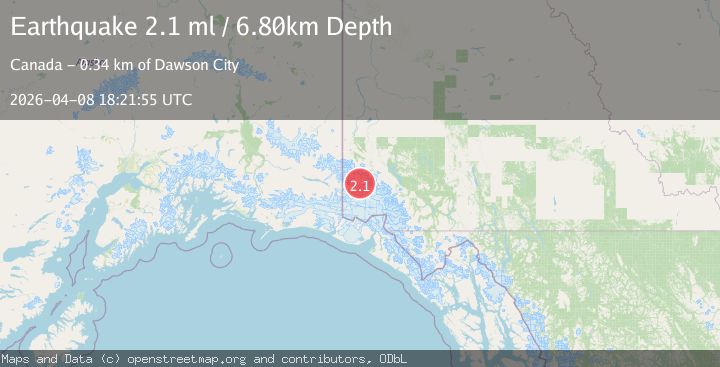 Map of 153 km ESE of McCarthy, Alaska