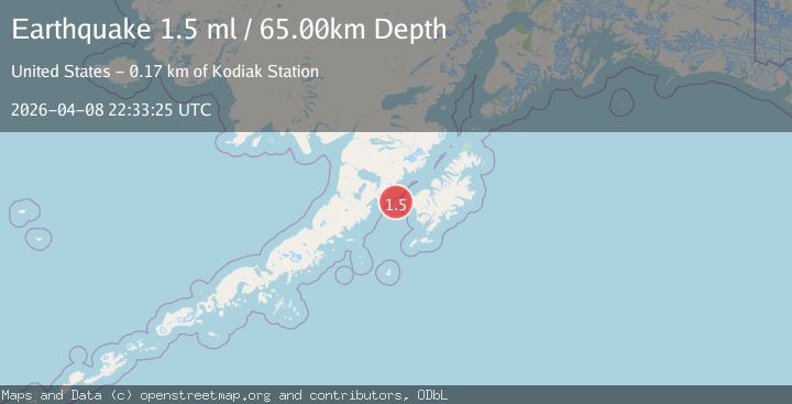 Map of 55 km WSW of Karluk, Alaska