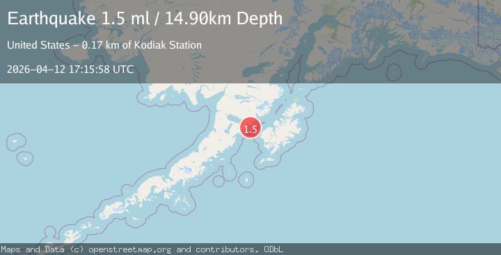 Map of 56 km W of Karluk, Alaska