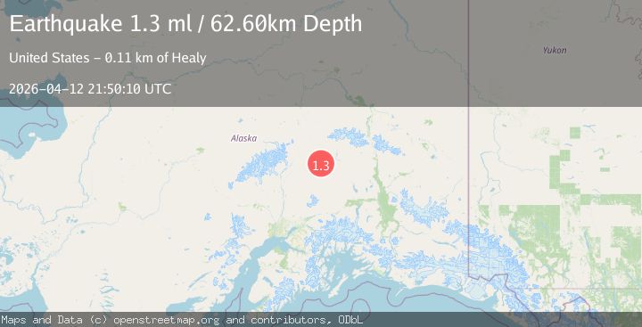 Map of 60 km SE of Cantwell, Alaska