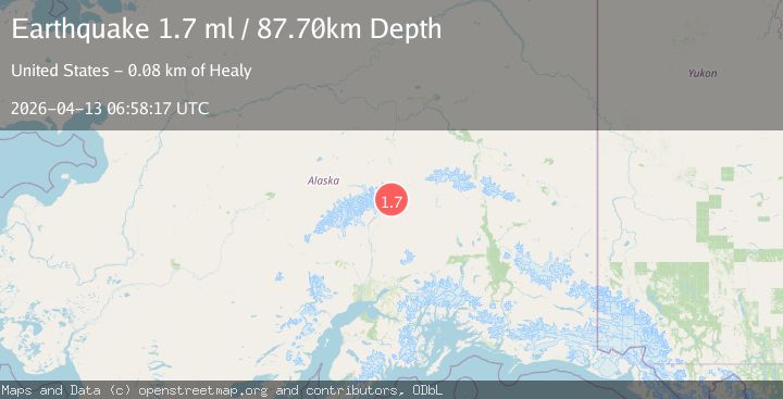 Map of 30 km SW of Cantwell, Alaska