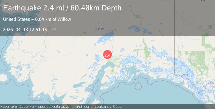 Map of 29 km NW of Susitna, Alaska