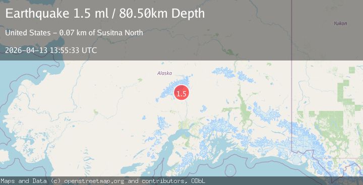 Map of 29 km NNE of Petersville, Alaska