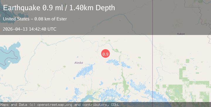 Map of 54 km ENE of Healy, Alaska