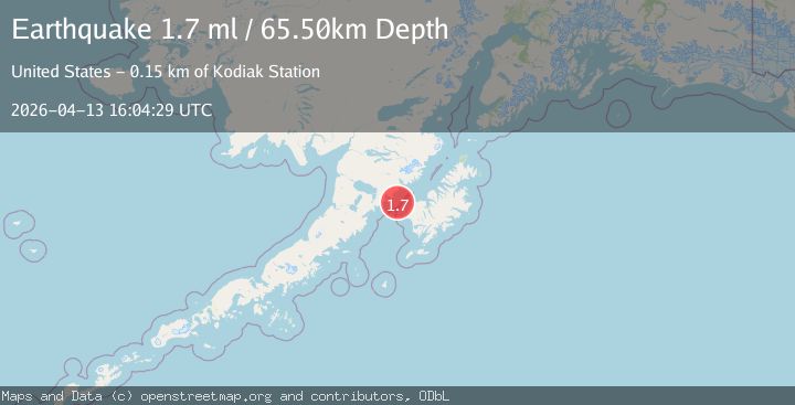 Map of 38 km W of Karluk, Alaska