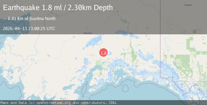 Map of 10 km E of Susitna North, Alaska