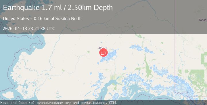 Map of 37 km SSW of Denali National Park, Alaska
