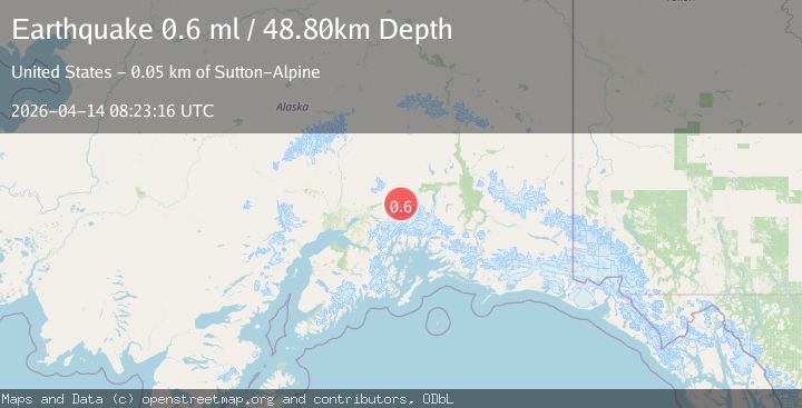 Map of 8 km SW of Glacier View, Alaska