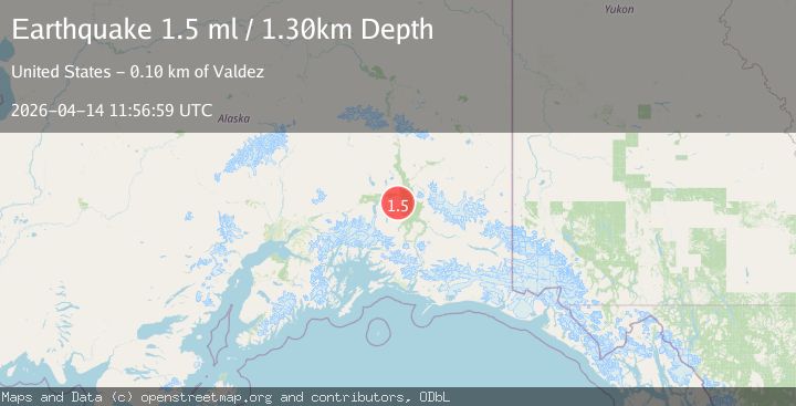 Map of 10 km SW of Copperville, Alaska