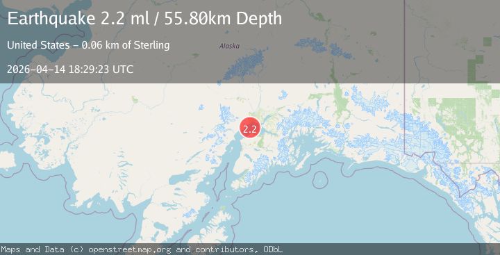 Map of 17 km ESE of Beluga, Alaska
