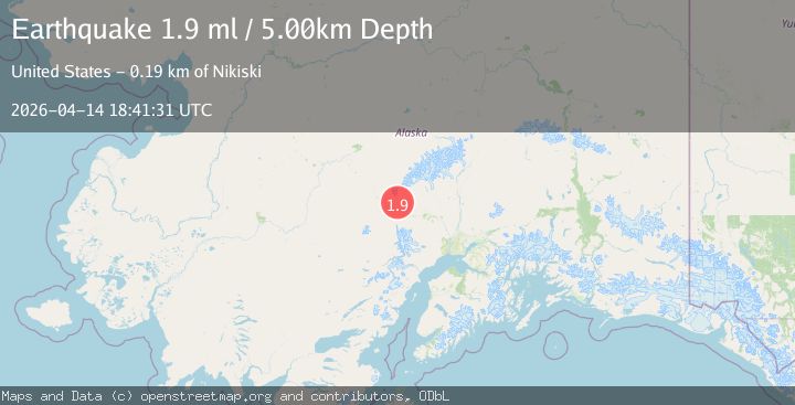 Map of 68 km WNW of Skwentna, Alaska