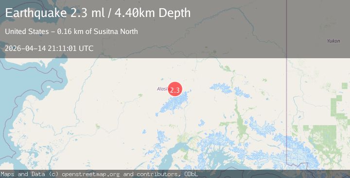 Map of 34 km E of Denali National Park, Alaska
