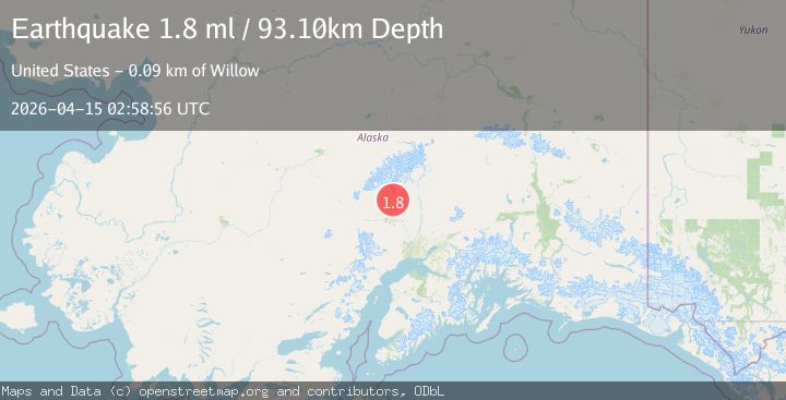 Map of 28 km WSW of Petersville, Alaska